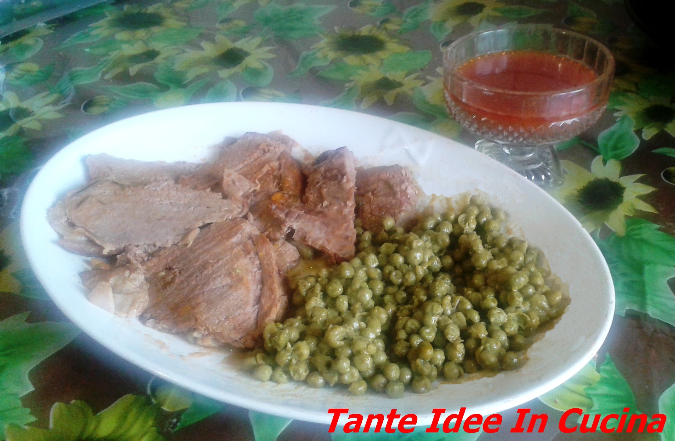 Arrosto di vitello con piselli