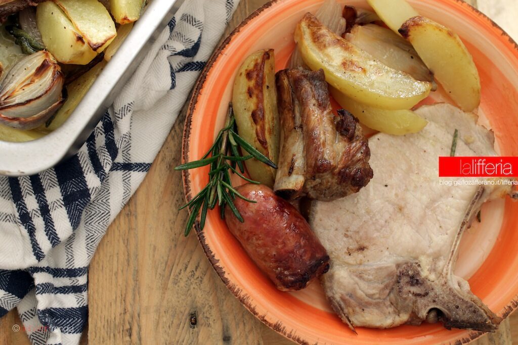 Arrosto misto con patate al forno