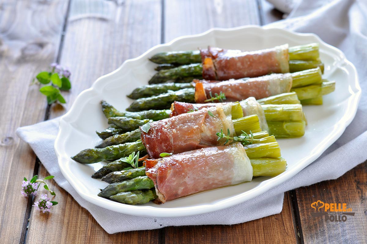 Asparagi al forno con speck