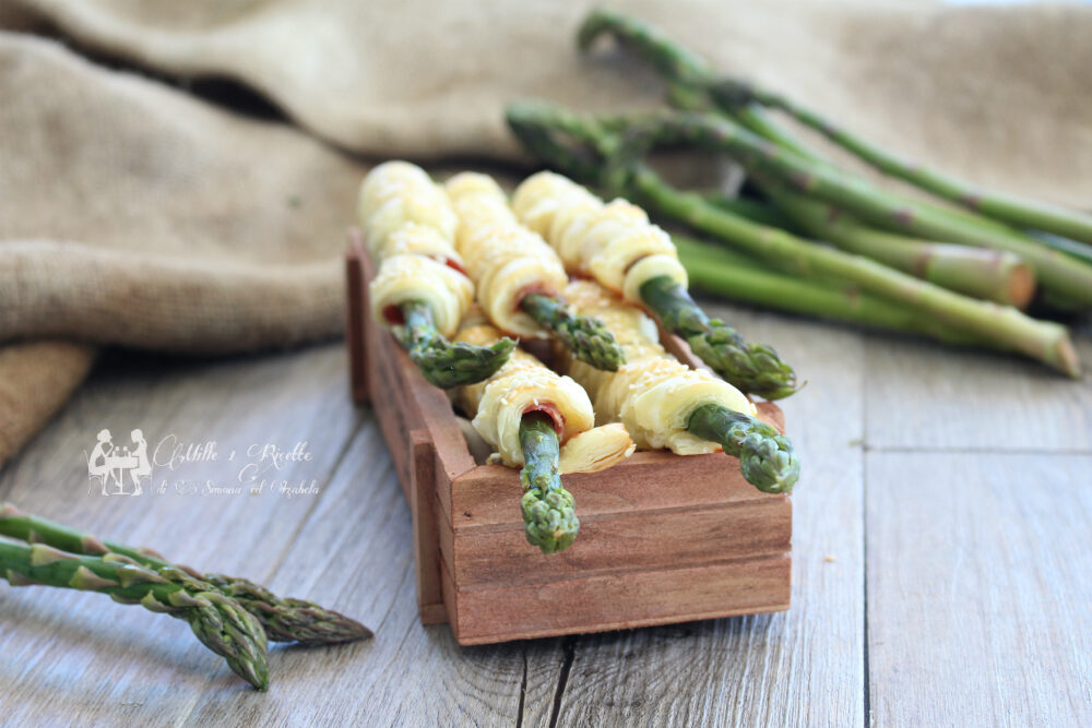 Asparagi e prosciutto crudo in crosta