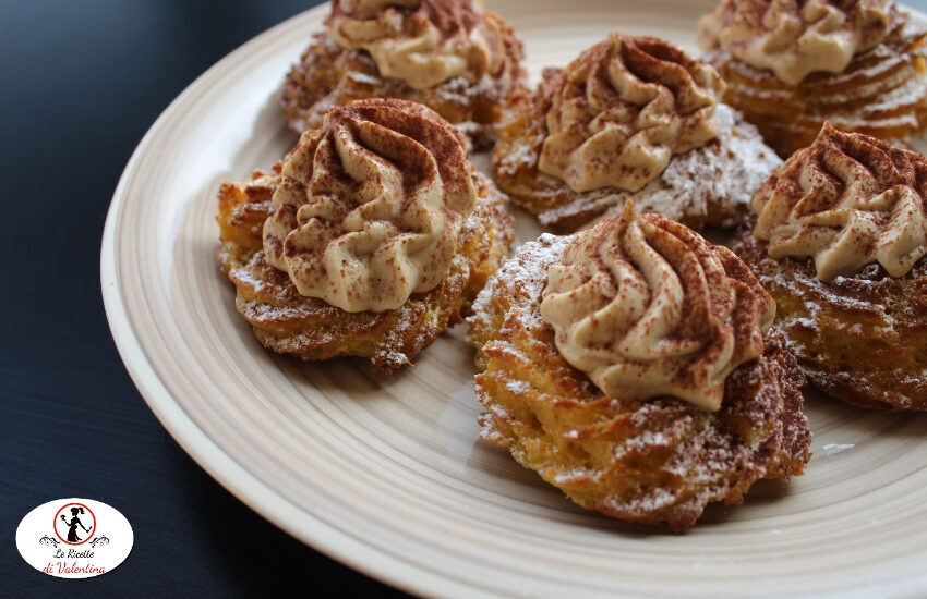 Auguri a tutti i papa`: zeppole in friggitrice ad aria con crema al caffè