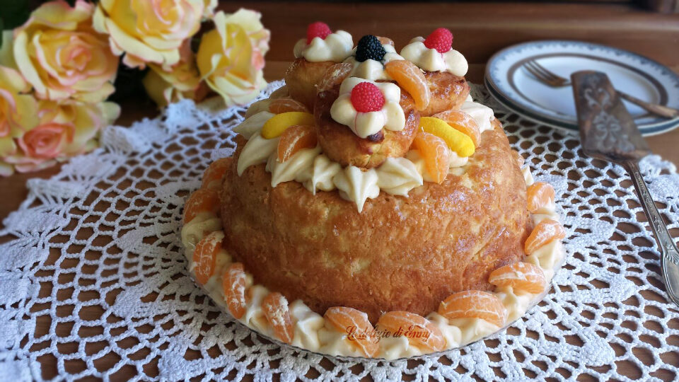 Babà al rum con crema pasticcera