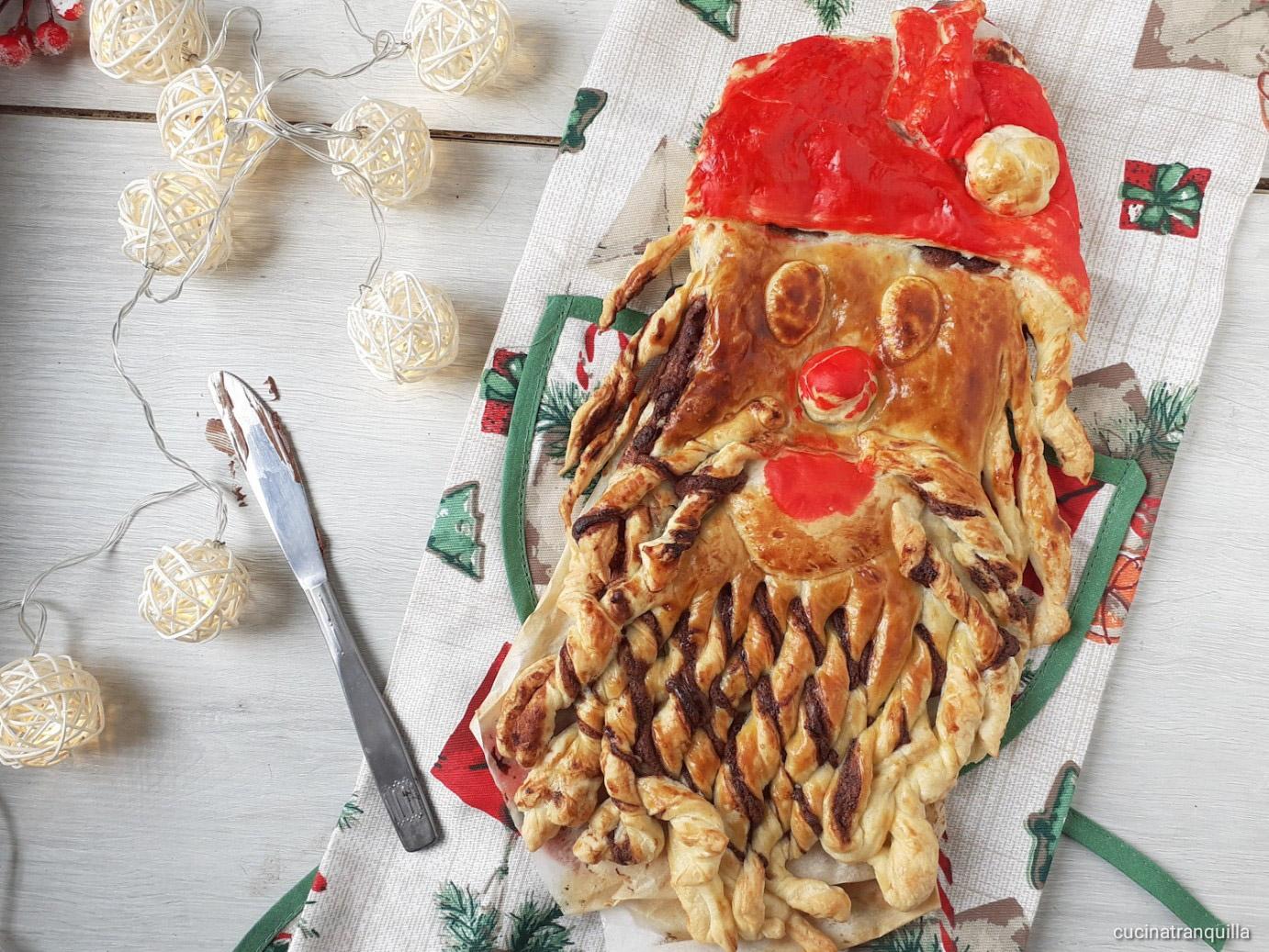 Babbo natale di pasta sfoglia
