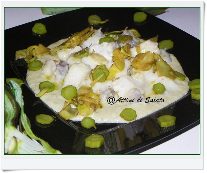 Baccalà con carciofi