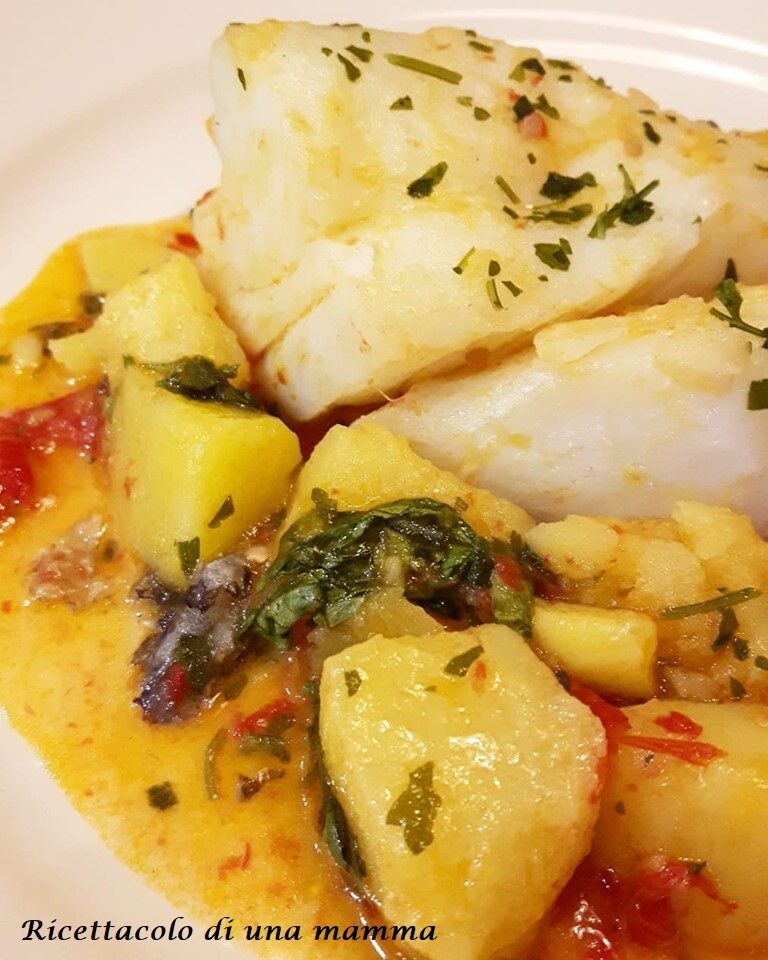 Baccala’ con patate e pomodoro fresco