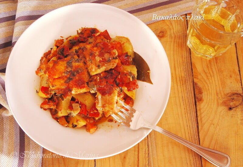 BACCALA CON PATATE E VERDURE AL FORNO