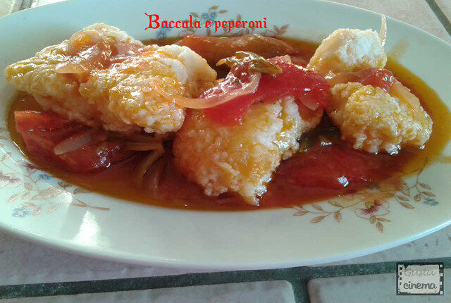 Baccalà con peperoni rossi