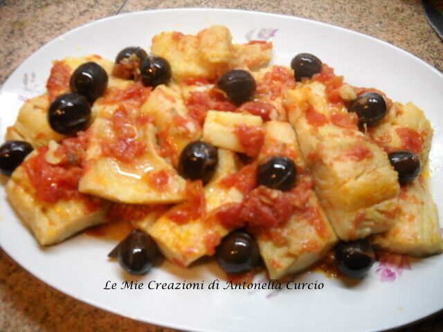 Baccalà  in umido con olive