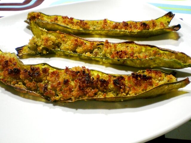 Baccelli di fave novelle gratinati
