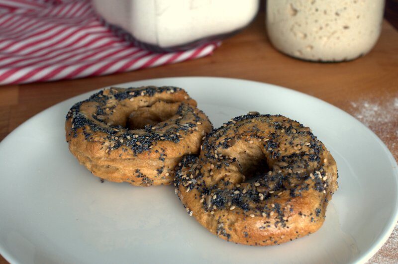 Bagel con sesamo, semi di papavero e di girasole