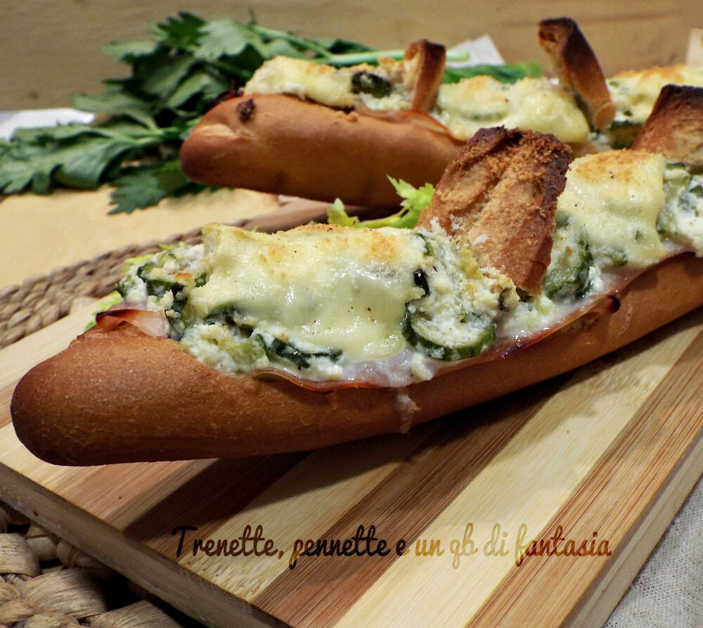 Baghette farcita con ricotta e zucchine..