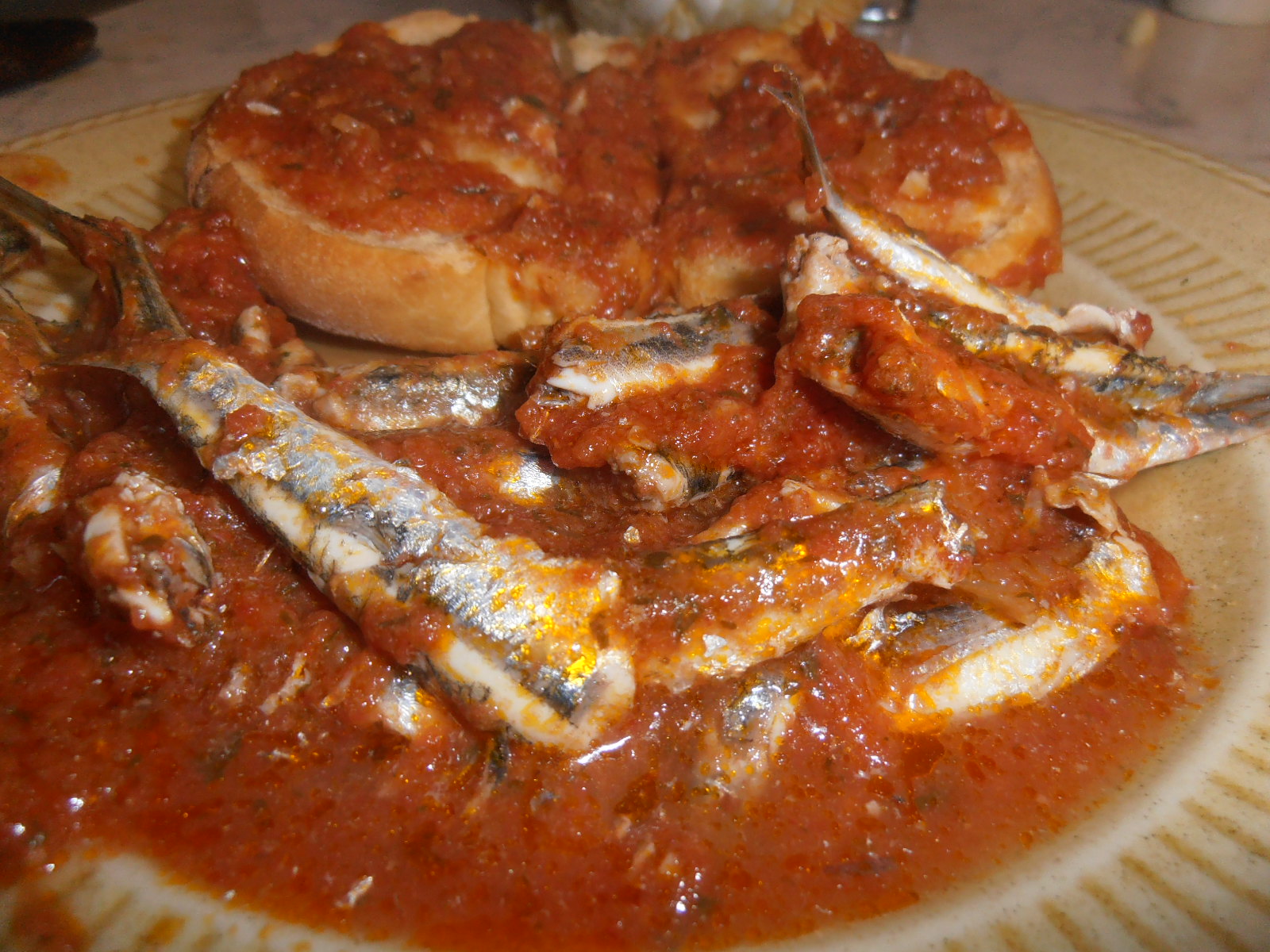 Bagnun ligure(zuppa di acciughe)