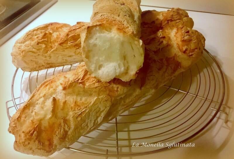 Baguette con mix di farina per pane e farina di riso senza glutine