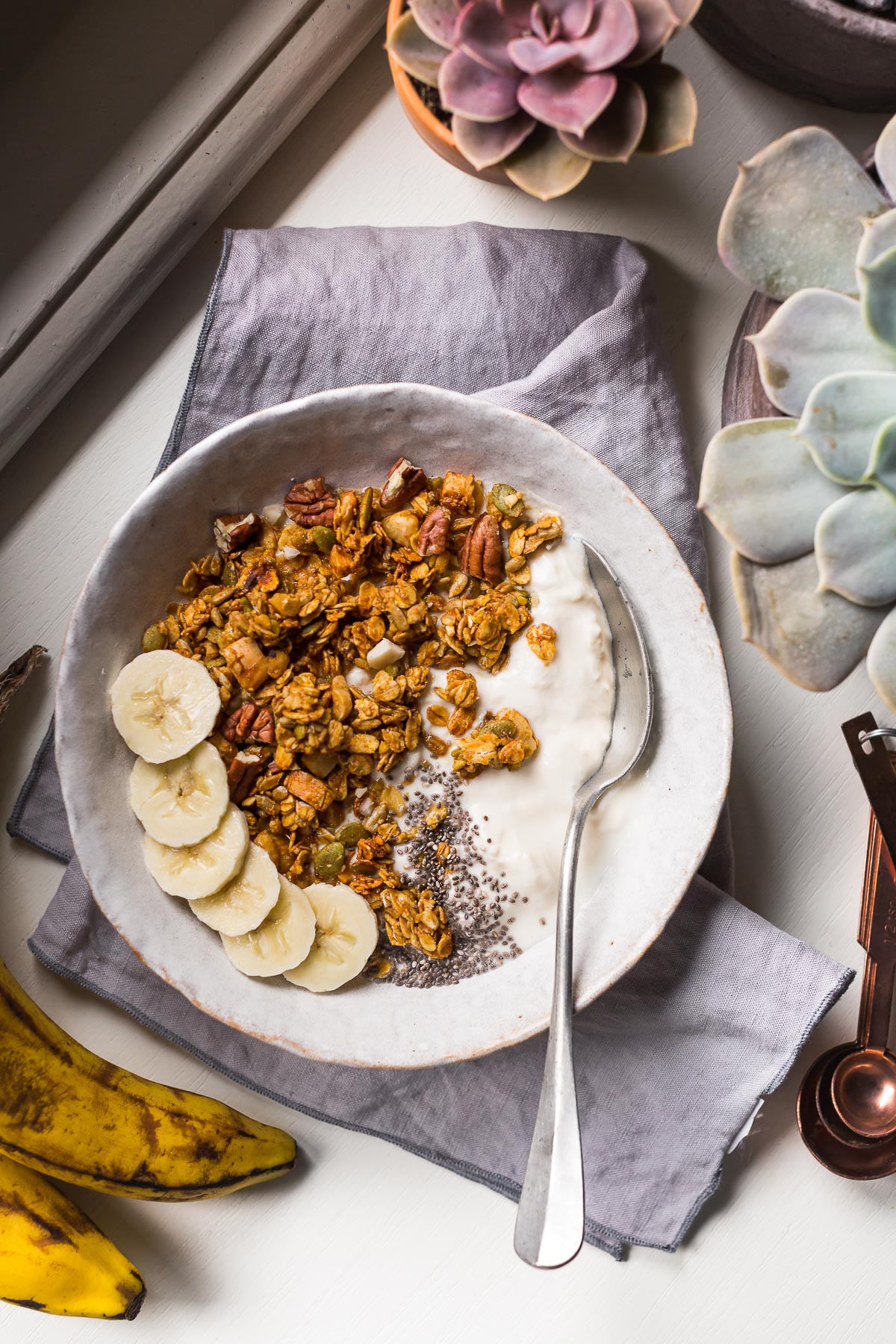 Banana bread granola vegan senza glutine