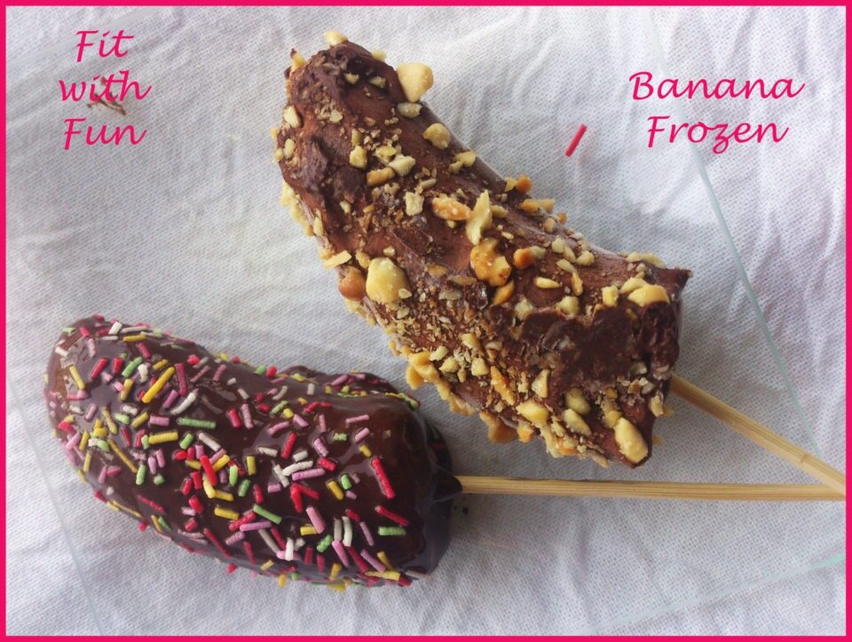 Banana frozen ricoperta di cioccolato fondente