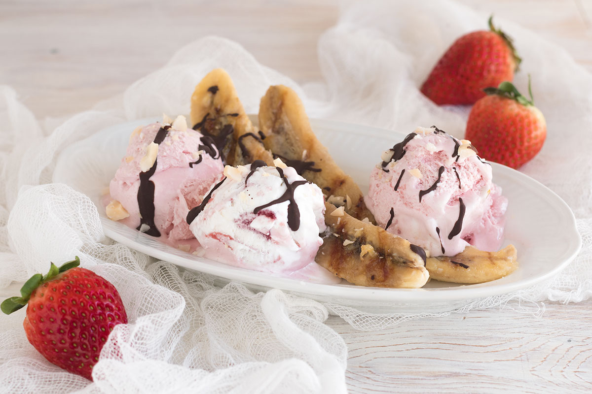 Banana split grigliata, una vera delizia!
