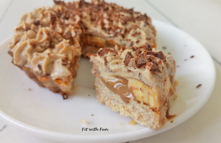 Banoffee pie torta banana e caramello proteica