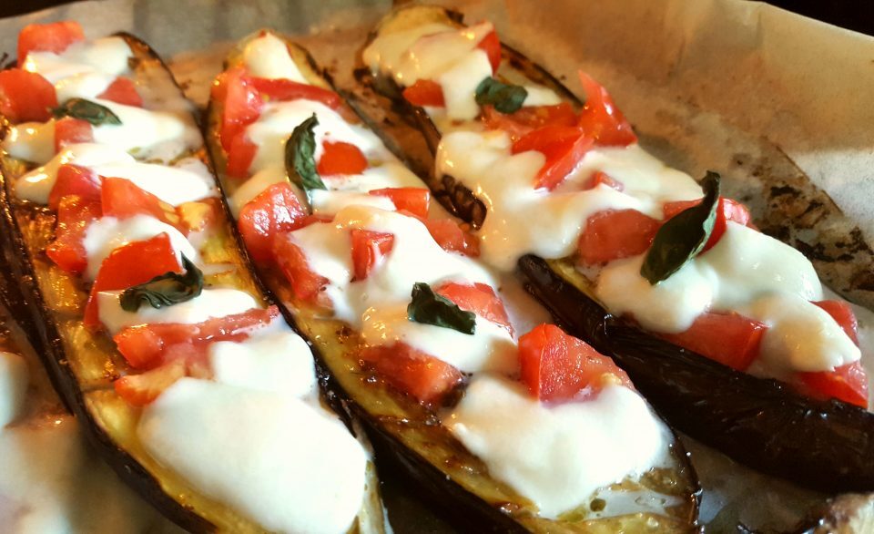 Barchette di melanzane al forno