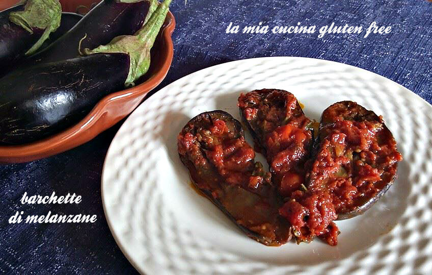 Barchette di melanzane al pomodoro