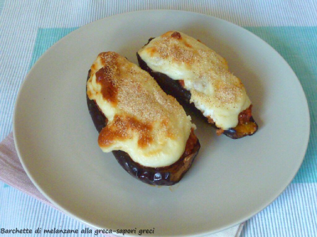 Barchette di melanzane alla greca