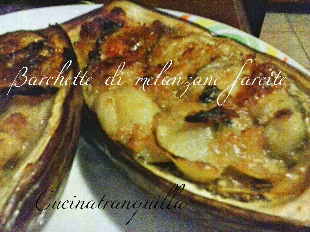 Barchette di melanzane farcite