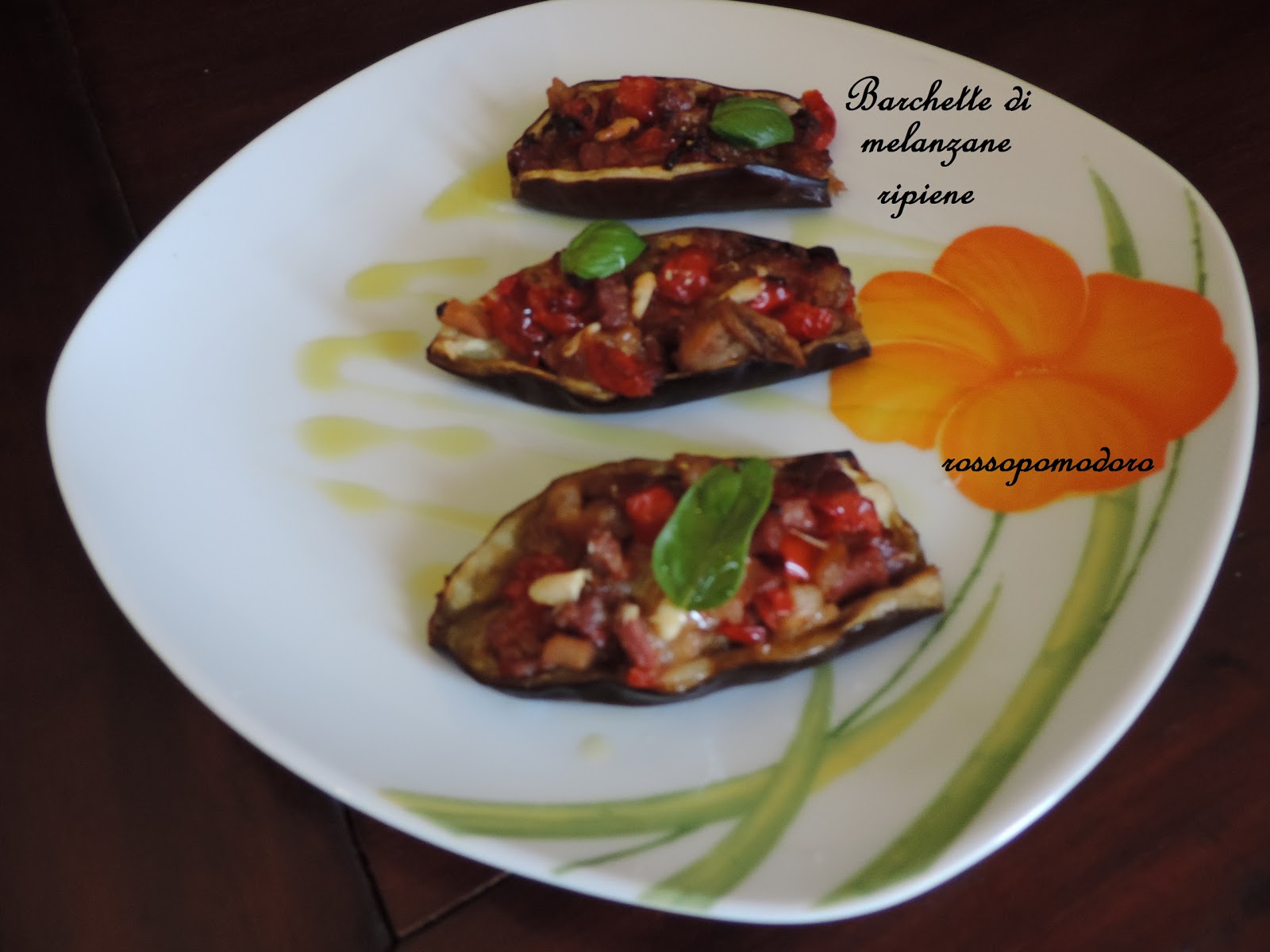 Barchette di melanzane ripiene