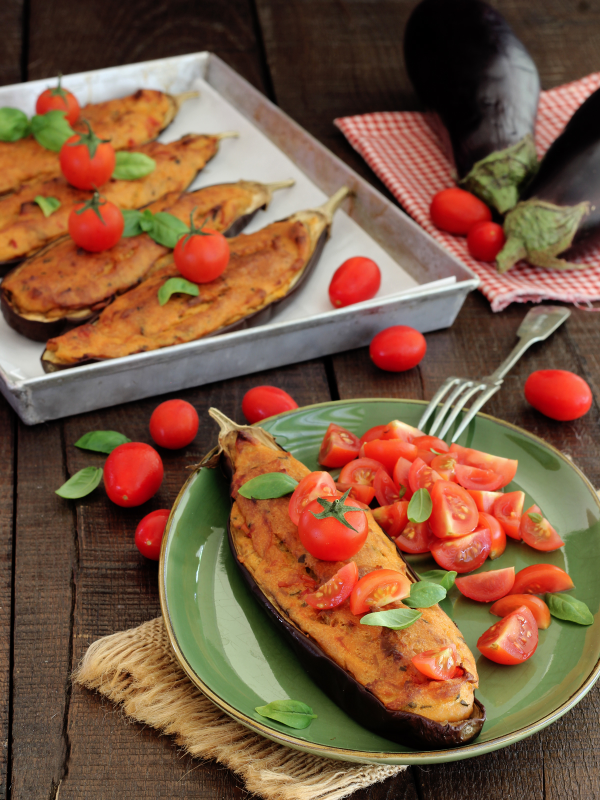 Barchette di melanzane (versione vegetariana)