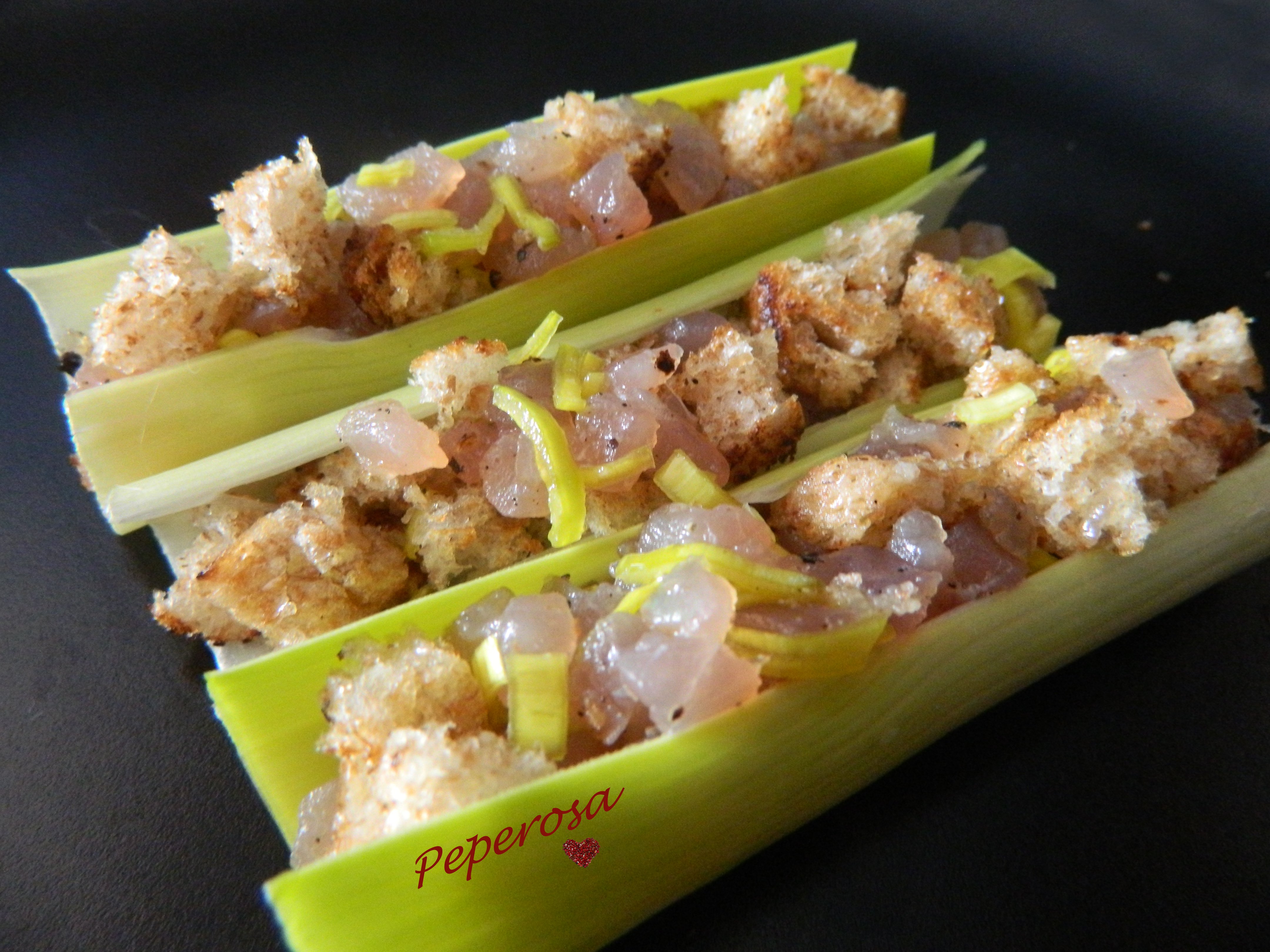 Barchette di tartare di tonno