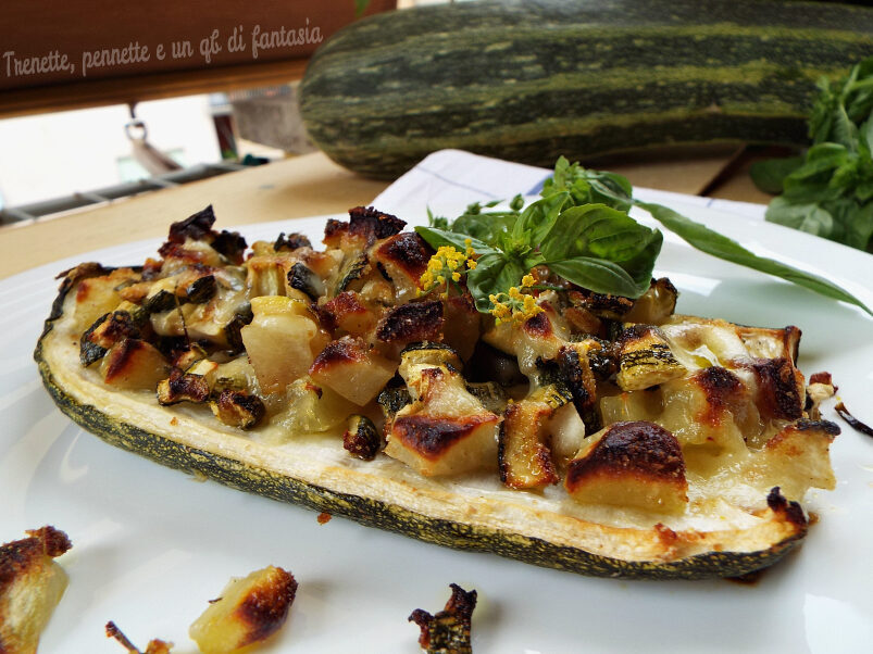 Barchette di zucchine e patate fumè