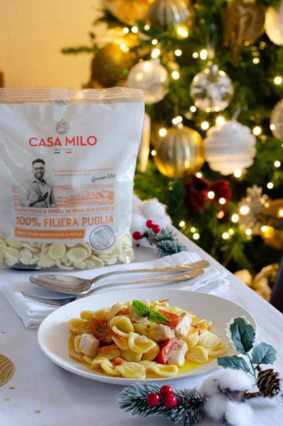 Bareselle fresche con pesce spada pomodorini e capperi