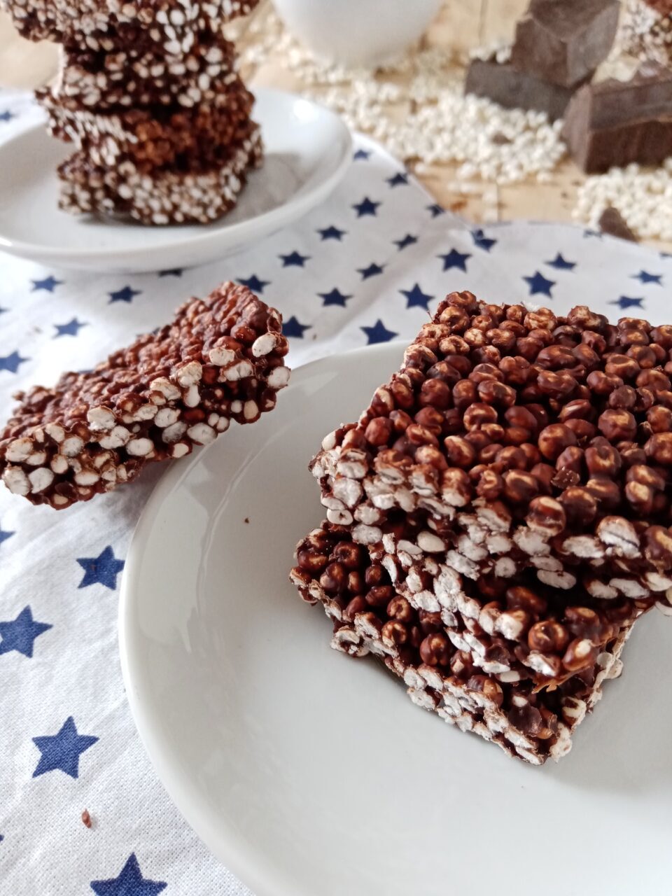 Barrette di miglio soffiato e cioccolato