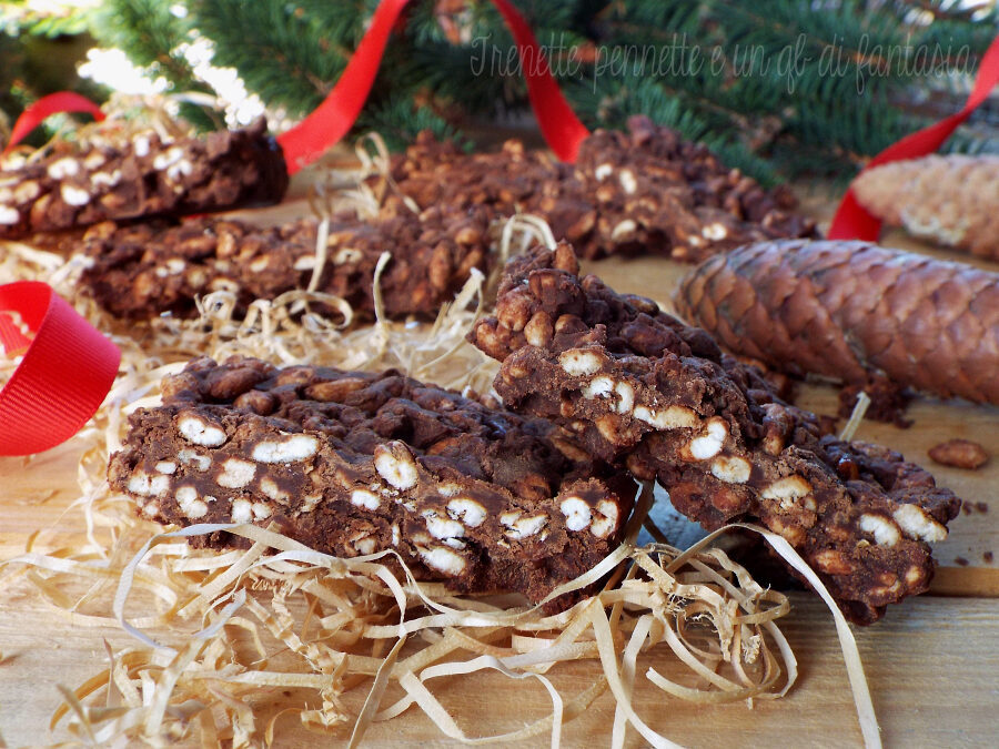 Barrette di orzo soffiato al doppio cioccolato