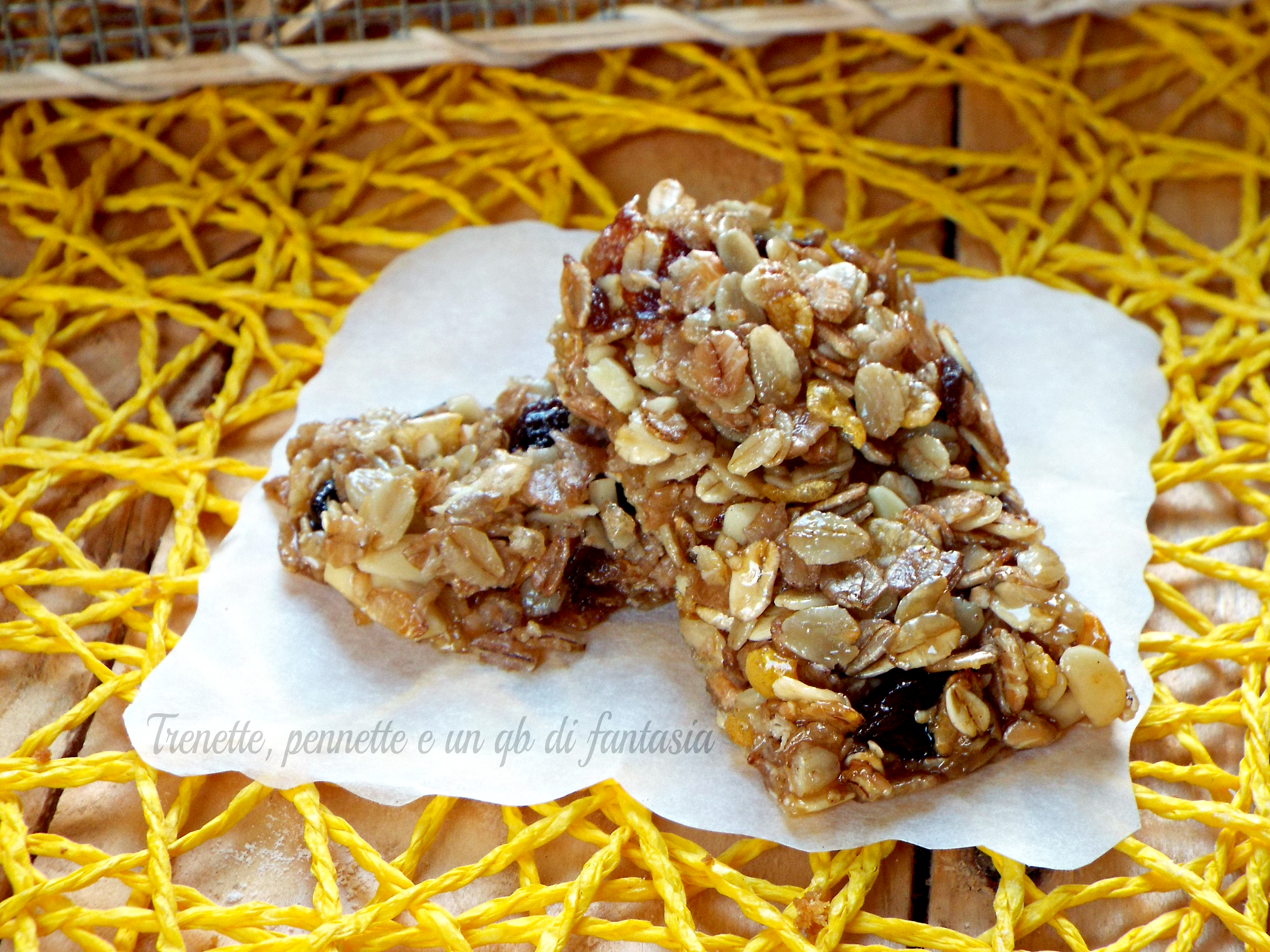 Barrette energetiche ai cereali fatte in casa