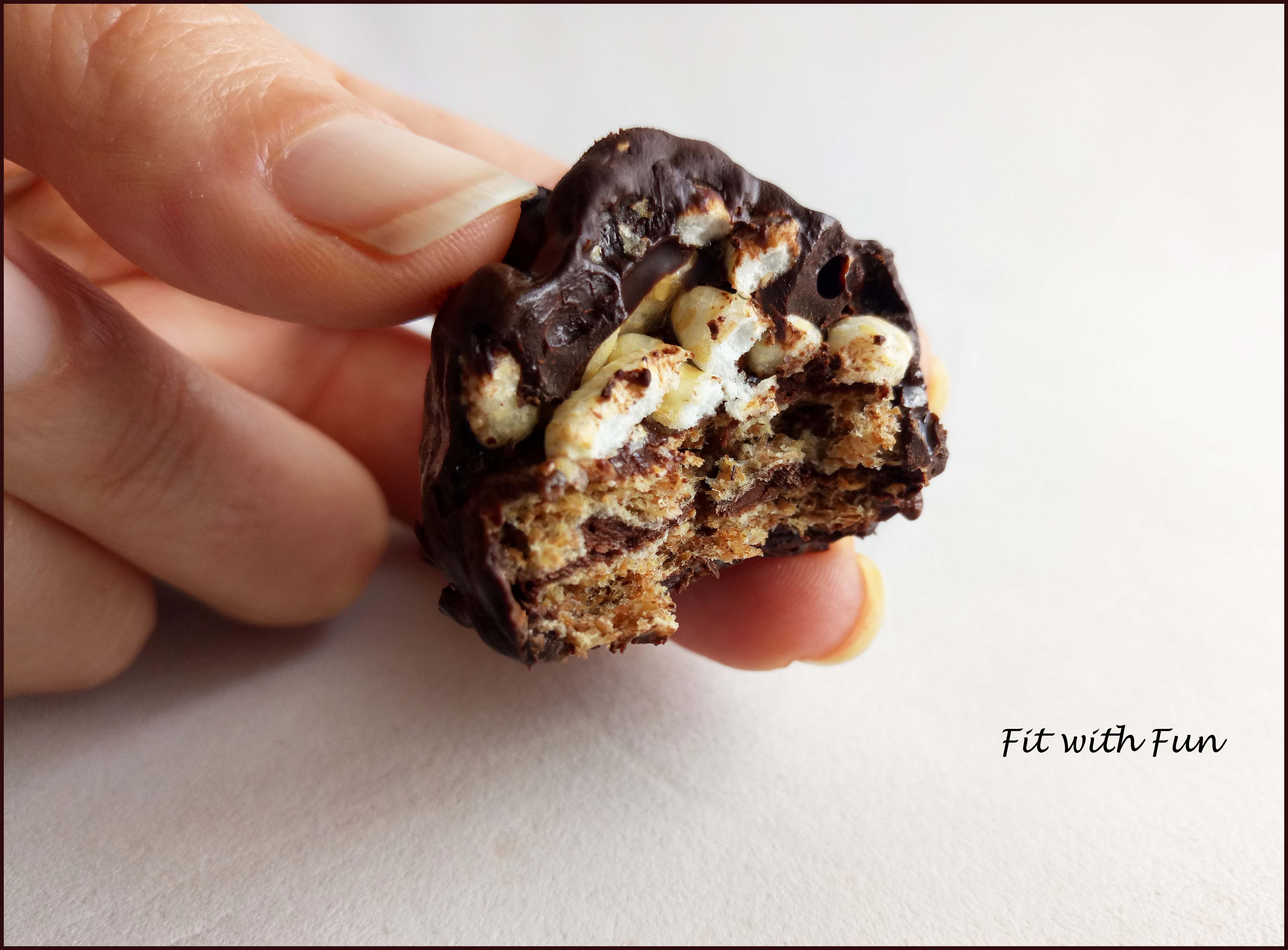 Barrette lion fit e vegan con riso soffiato e cioccolato