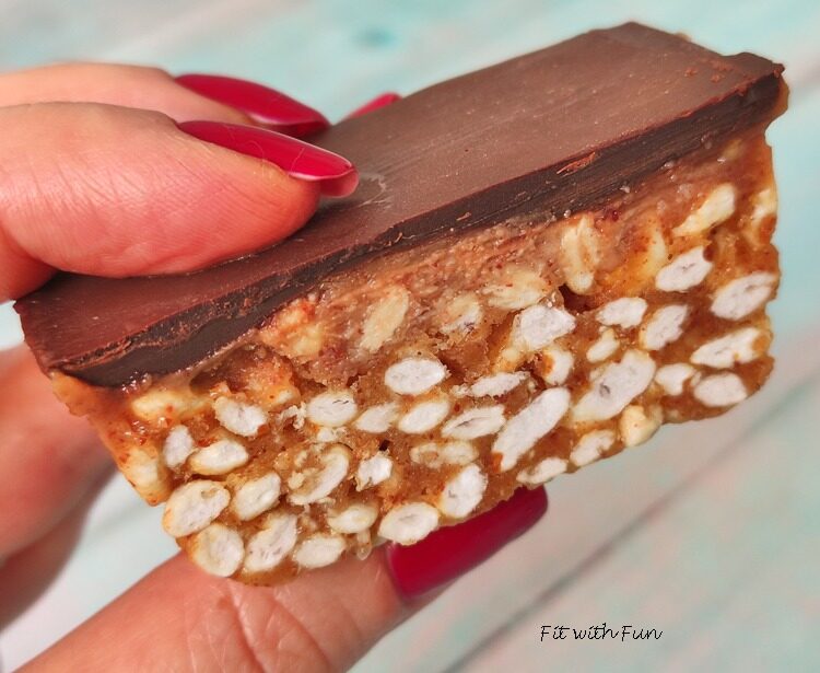 Barrette riso soffiato cioccolato e burro di arachidi