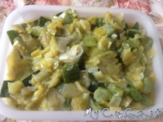 Base per frittata di porri e zucchine