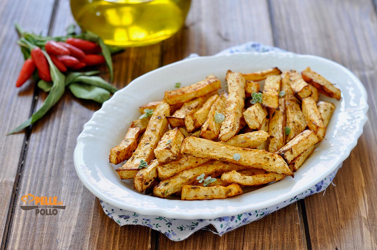 Bastoncini di sedano rapa al forno