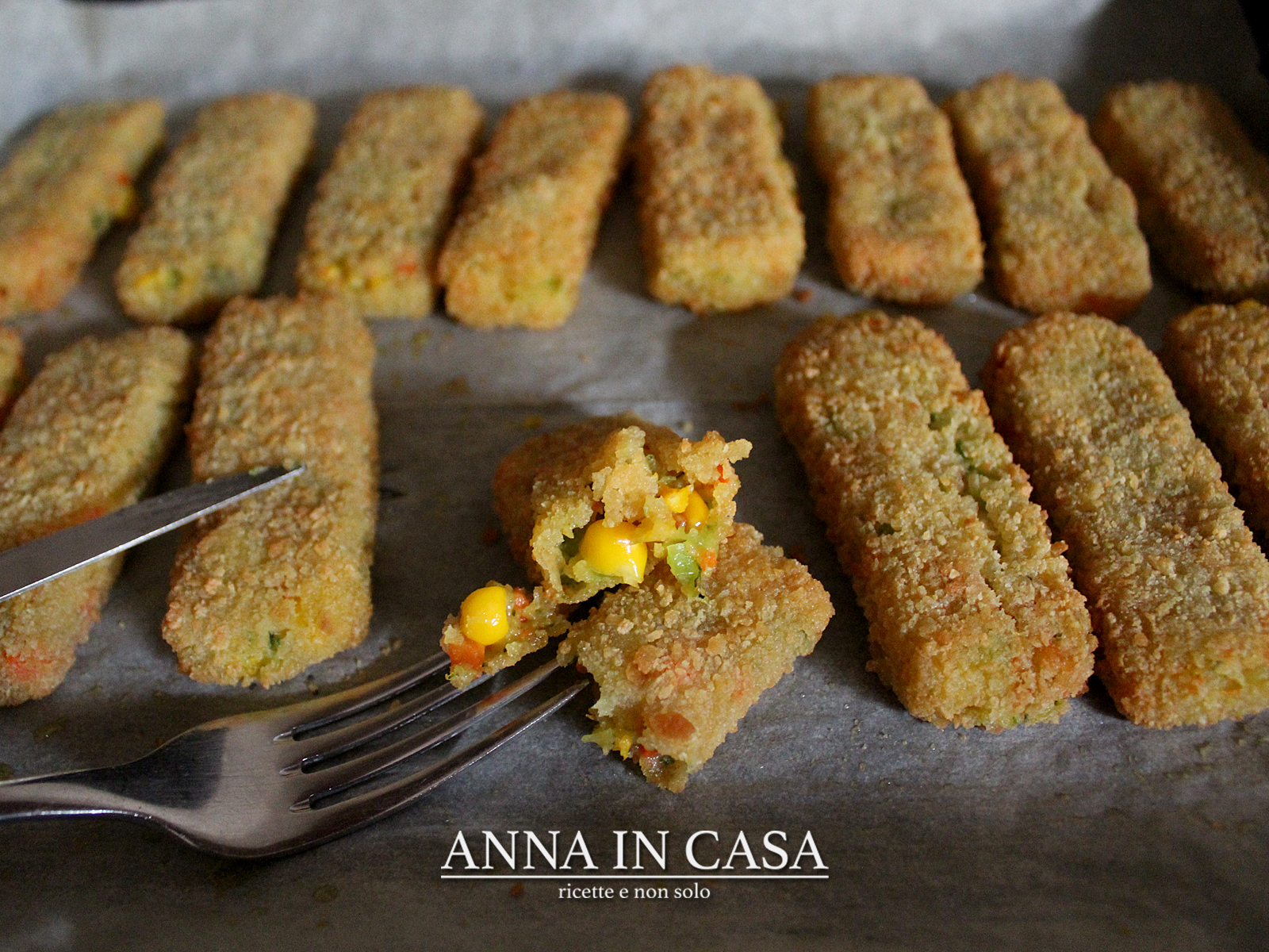 Bastoncini di verdura al forno
