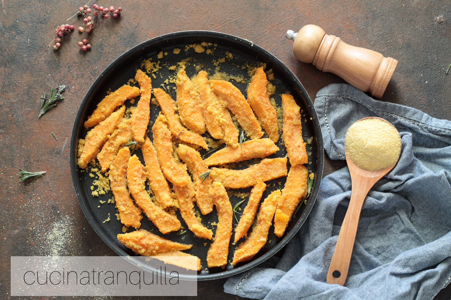 Bastoncini di zucca cotti al microonde