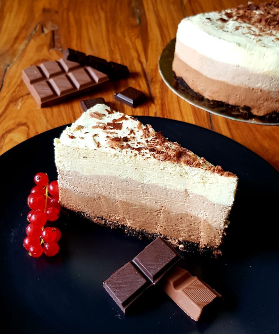 Bavarese ai tre cioccolati