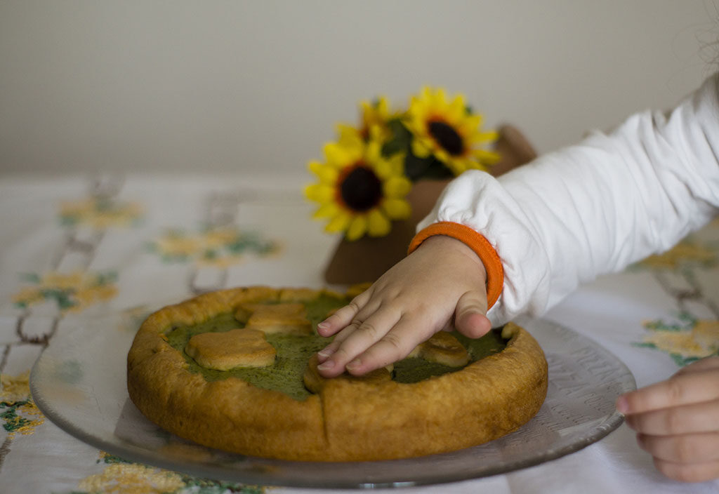 Bavarese lievitata con verdure