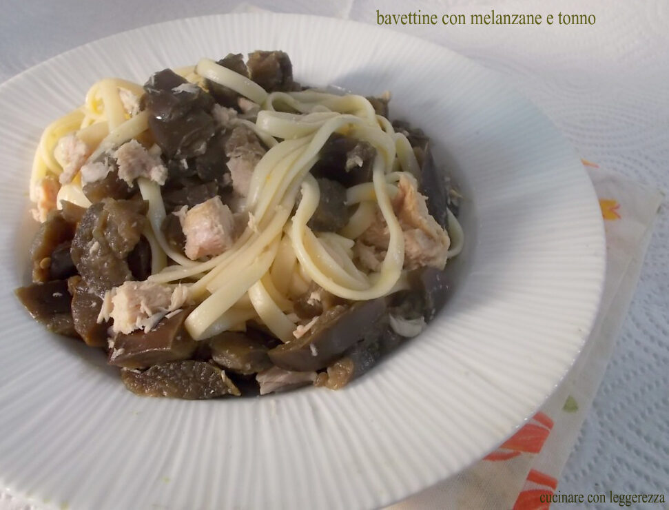 Bavettine con melanzane e tonno