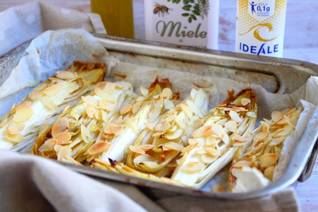 Belga al forno con miele e mandorle