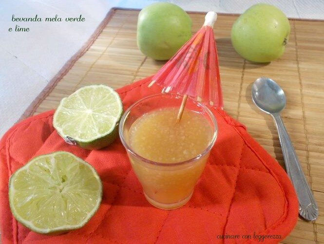 Bevanda mela verde e lime