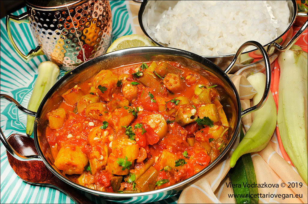 Bhindi (okra ) curry a modo mio con Basmati