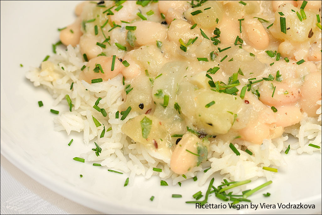 Bianco mangiare con patisson e basmati