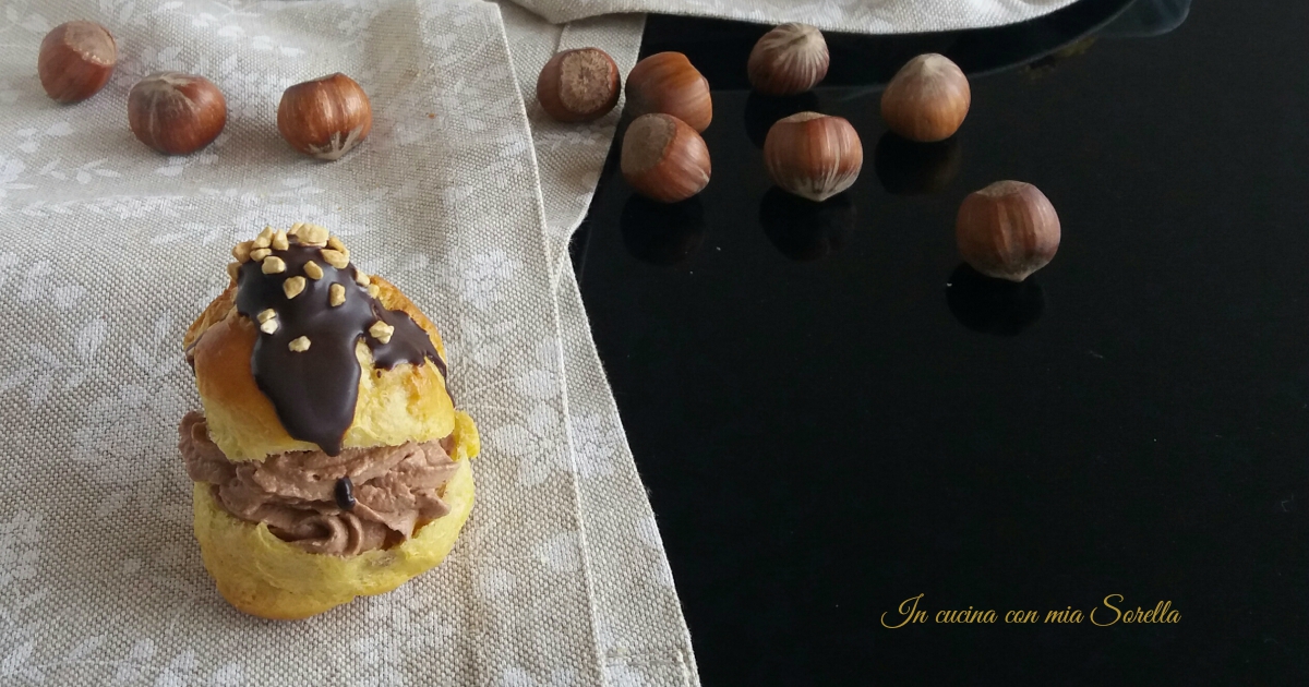 Bignè con mousse alla nutella