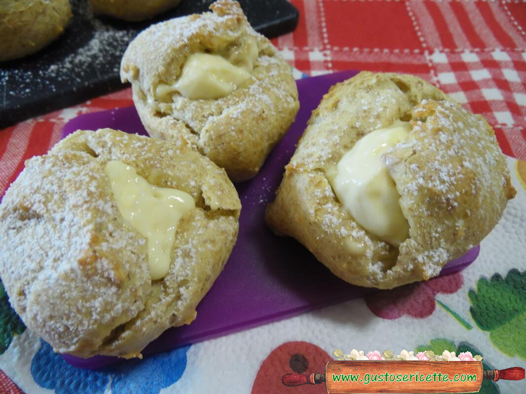 Bignè di san giuseppe integrali light al forno