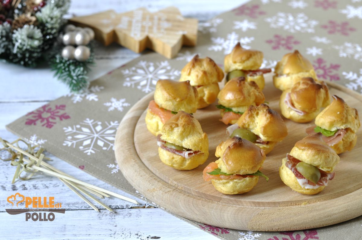 Bignè farciti per il buffet delle feste