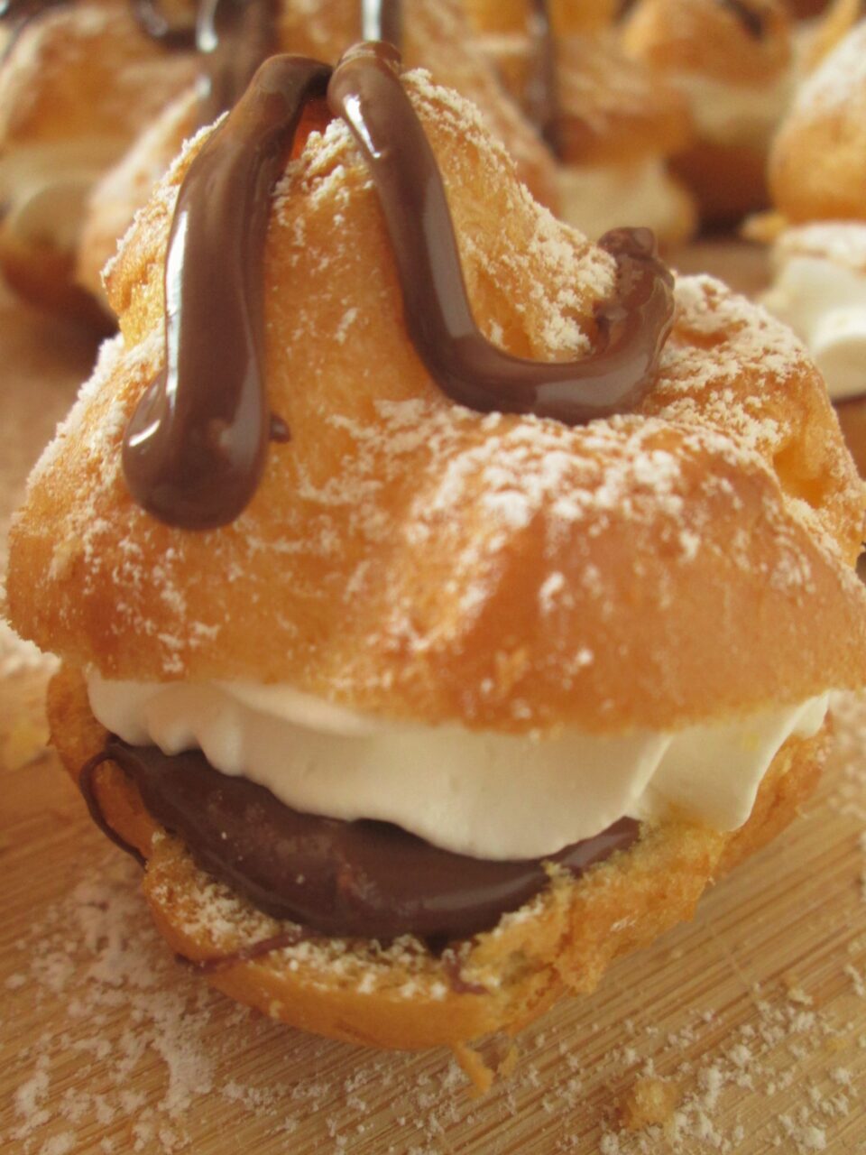Bignè panna e nutella